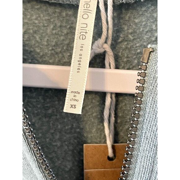 NWT REVOLVE Hello Nite Size XS Sea Green Sweater Jacket Zipup cute pocket detail - Picture 4 of 6